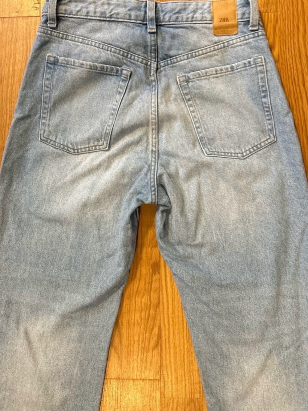Zara Z1975 Light Wash Straight Leg Jeans Size 4 - Picture 9 of 12